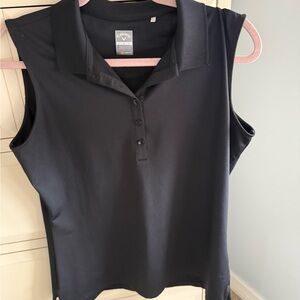 Callaway Black Sleeveless Polo Tank Top - Women's
